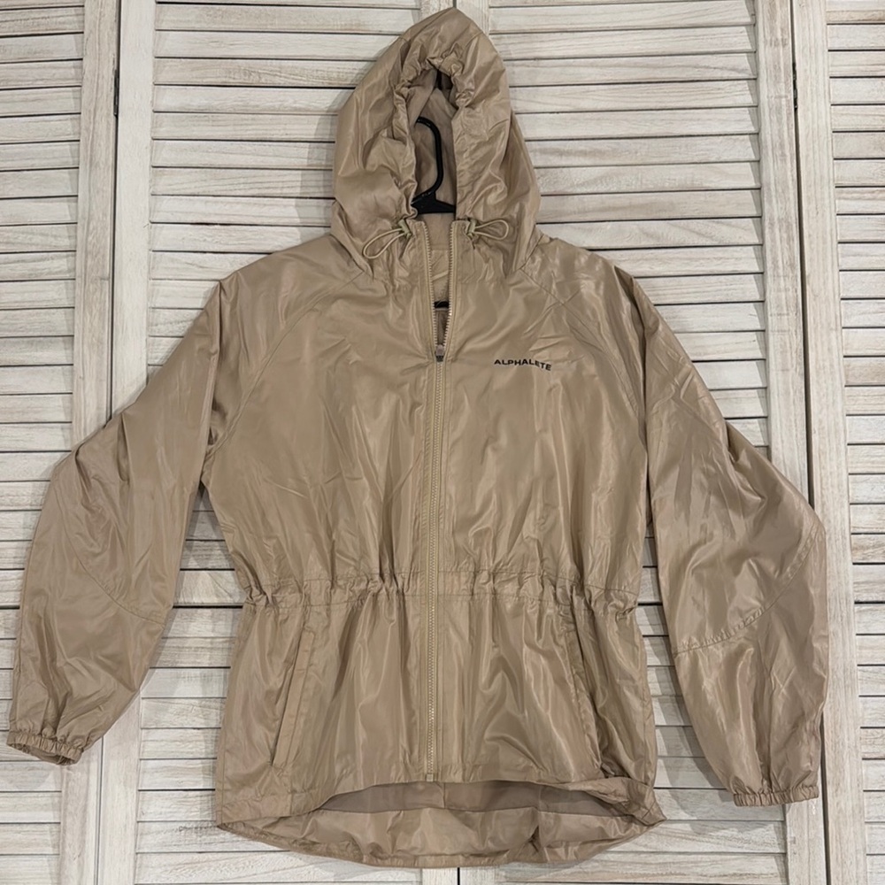 Alphalete Tan Windbreaker Jacket